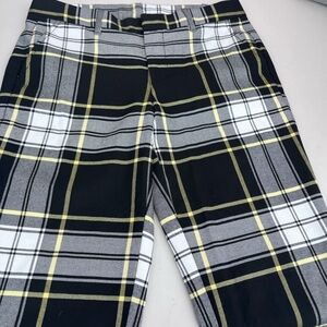 GAP Black, White, and Yellow Plaid Men's Shorts